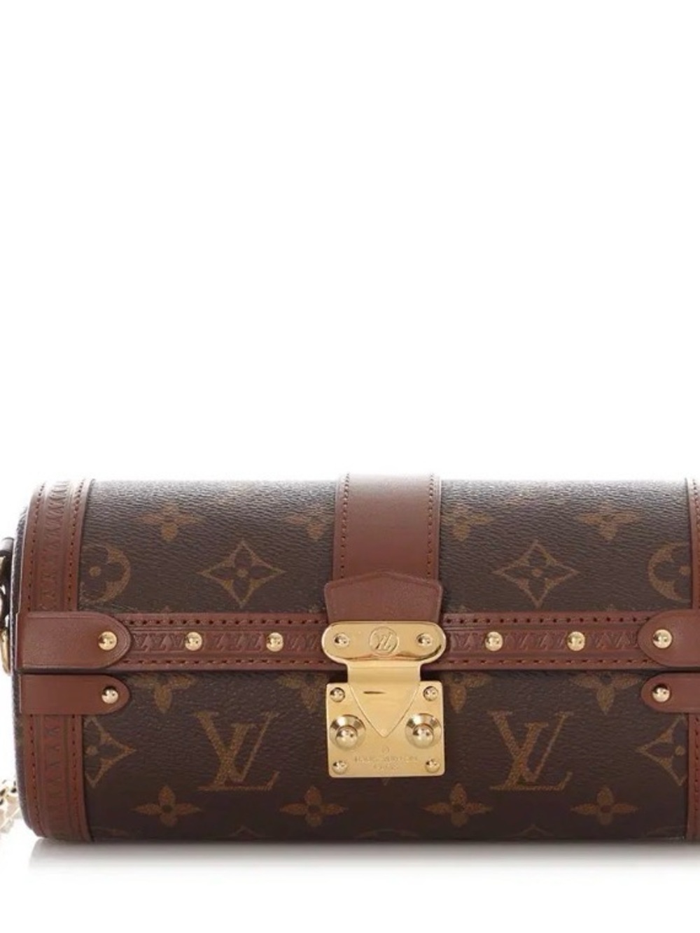 Louis Vuitton Brown Monogram Messenger Bag with Gold Hardware